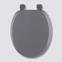 Abattant WC Bois Laqué, Gris Colorama