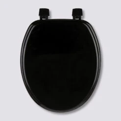 Abattant WC Bois Laqué, Noir Colorama