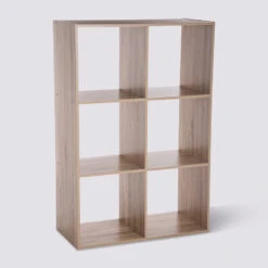 Étagère 6 Cases, Effet Bois Naturel Mix N' Modul