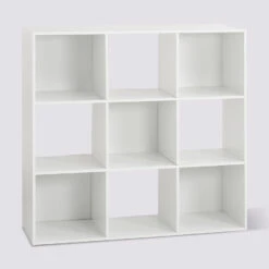 Étagère 9 Cases, Blanc Mix N' Modul