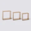3 Grandes étagères Murales Cube, Effet Chêne Fixy -5five Soldes Boutique 01W000436A