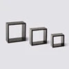 3 Petites étagères Murales Cube, Noir Fixy -5five Soldes Boutique 01W000441A