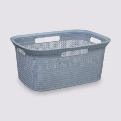 Corbeille à Linge 45L, Gris Scandi