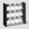 Support 12 Pots à épices Support, Noir -5five Soldes Boutique 01W000998A