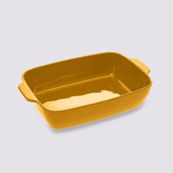 Plat Rectangulaire 40x26cm, Jaune Céramique