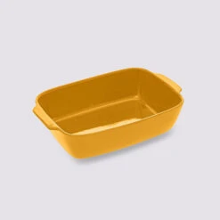 Plat Rectangulaire 32x20cm, Jaune Céramique