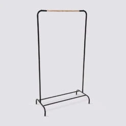 Portant à Vêtements Simple, Noir Artemis