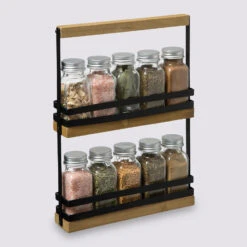 Support 10 Pots à épices, Bois BlackWood