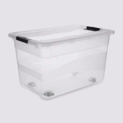 Boîte En Plastique Transparente 52L Easy Roll