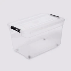 Boîte En Plastique Transparente 52L Solutions+