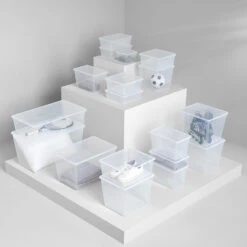 Boîte En Plastique Transparente 50L Simply+ -5five Soldes Boutique 01W001349B