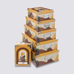 6 Boîtes Coin Métal, Noir Et Blanc Oasis - Ancien Prix : 39,99€