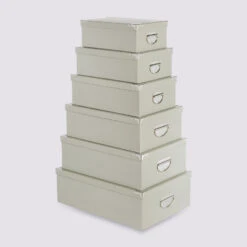 6 Boîtes Coin Métal, Gris Ancien Prix : 39,99€