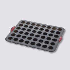 Moule 48 Cannelés Silicone- Noir,rouge Silitop