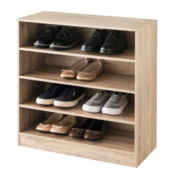 Meuble Range-chaussures X12, Effet Bois Naturel -5five Soldes Boutique 01W001544B