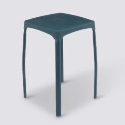 Tabouret Plastique, Bleu Pétrole Modern Color