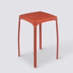 Tabouret Plastique, Rose Nacarat Modern Color
