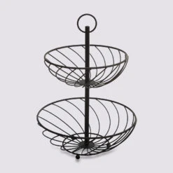 Corbeille Torsade 2 étages Métal 22/27cm
