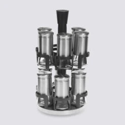 Support Rotatif Inox 12 Pots à épices