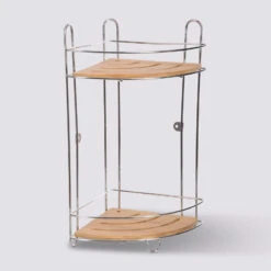 Étagère D'angle 2 Niveaux Venterra Bambou