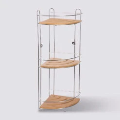 Étagère D'angle 3 Niveaux Venterra Bambou
