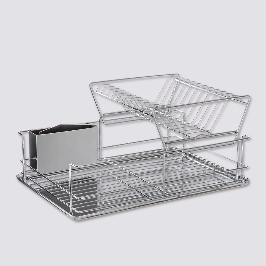 Égouttoir Acier 2 Niveaux Avec Plateau, Inox 2 Égouttoir Acier 2 Niveaux Avec Plateau, Inox