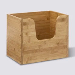 Panier Empilable, Grand Modèle Bambou