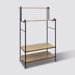 Portant à Vêtement Double, 2 Niveaux Jano