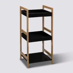 Étagère 3 Niveaux, Noir Naturéo