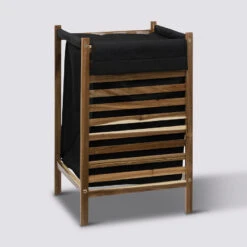 Panier à Linge 50L - Acacia,Noir Blackacia