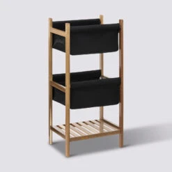 Étagère 3 Niveaux, Noir Blackacia