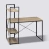 Bureau Avec étagères, Effet Chêne Naturel Aliaj -5five Soldes Boutique 01W003346A