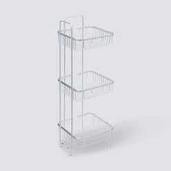 Etagère De Douche 3 Niveaux, Aluminium